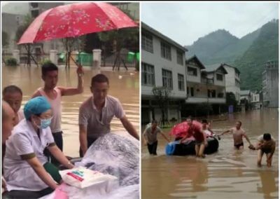 水に浮かぶいかだを分娩台わりに!? 豪雨続く中国雲南省で妊婦が洪水のなか出産! 赤ん坊の名前はまさかの……の画像1