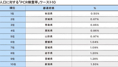 新型コロナ感染拡大、東京よりも地方は深刻 都道府県別に見るPCR検査率の画像3
