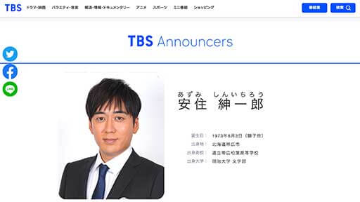 TBS安住アナ、『THE TIME,』低迷の屈辱で…「1年後に会社を辞める」宣言!?の画像